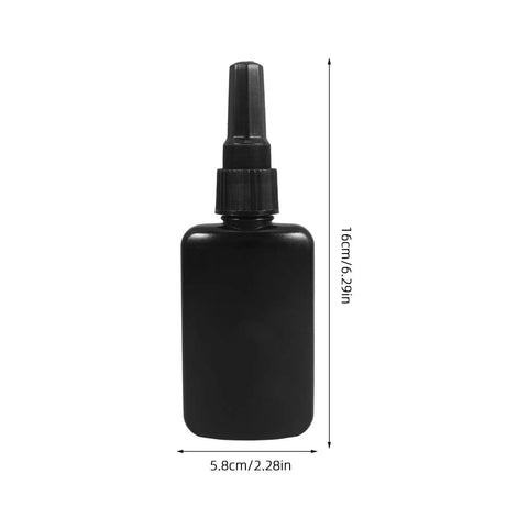 Get These Epic Glue Dispensing Bottles With Precision Nozzle Caps In Sleek Black, Perfect For Diy Crafts, Industrial Fixes, And Travel, 16cm tall.