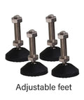 Four Pack Swivel Adjustable Leveling Feet With Nylon Metal Build And Grippy Antislip Cushions Dead Simple Height Tweaks For Light Duty Gear Or Washer Dryer Setup.
