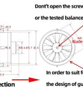 Technical diagram of 70mm EDF Ducted Fan RC Jet With 3400KV Brushless Motor 4S Or 3S Ready 12 Blades 80A ESC Balance Tested