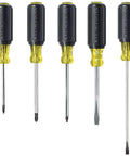 Made In USA 5-Piece Screwdriver Set with Cushioned Grip Comfort Includes 2 Slotted 2 Phillips and 1 Square Tip Drivers