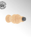 3 5/8 Inch Wall Mount Victorian Maple Wood Door Stopper With Rubber Tip, Unfinished Bumper Stop, Home Improvement