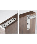 Two Pack Adjustable Rotatable Hidden Door Hinges For Wood Secret Doors Heavy Duty Zinc Alloy Silver Finish Concealed 3D Adjustable Door Hardware