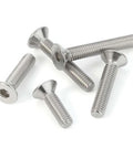 Assorted M6 Flat Head Socket Cap Screws Available In 20, 25, 30, 35, And 40mm Lengths With 4mm Allen Drive, DIN 7991, Stainless Steel 304 Bright Finish, 50 Pieces, Built For DIY Projects And Mechanical Fixes