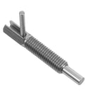 Stainless Steel Spring Plunger Pin M8x1.25 With L Handle retractable indexing pin showing threaded design and handle.