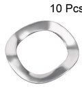 10 Pack 0.49 X 0.71 X 0.01 Inch 304 Stainless Steel Wave Spring Washers for Screws and Bolts view from top