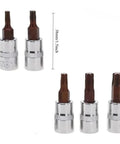 Heavy Duty Torx Screwdriver Bits Set Featuring Tough T15 T20 T25 T30 T40 Sizes With Chrome Coated Chromium Vanadium Steel For Rusted Bolts And Easy Grip Adapter Kit Perfect For Bike Frames And Woodwork DIY Fixes. 38mm chrome Cr-V Torx bits set