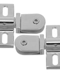 Glass Door Pivot Hinges With Bidirectional Opening And Easy Install Zinc Alloy Clip Hinges In Silver Finish For Shower Doors