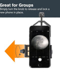 Universal Smartphone Adapter For Telescope Binoculars And Spotting Scopes Lets You Capture High Quality Photos And Video shown in use with a phone