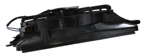 Direct Fit Cooling Fan Assembly For Honda Civic Heavy Duty Black Shroud Ultra Quiet Motor side view showing shroud details.