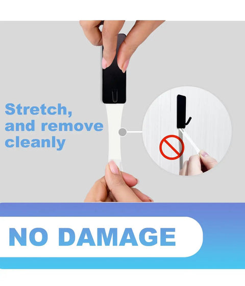 Image showing 14 Pack Towel Hooks With Removable Strips Heavy Duty Adhesive Wall Mounts For Indoor And Outdoor Use No Damage Shower Installation.