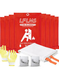 8 Pack Fire Blanket Set 40x40 Inches Fireproof Fiberglass Emergency Safety Blanket with gloves and hooks