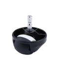 Front wheel caster assembly for Roomba; black housing with white wheel and metal stem (1pc)