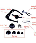 Heavy Duty Wheel Balancer Machine For 30 Inch Rims Precision Auto Tool includes rim width caliper and calibration weight.