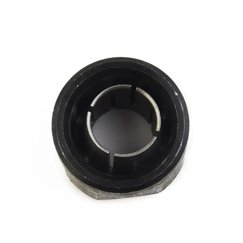 High Precision Metal Collet Clamping Nut 20Mm X 27Mm Balanced Spring Black Chuck For Cnc Machine Tools top view with inner grip details.