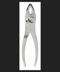 Super Grippy 6.5 Inch Combination Slip Joint Pliers Featuring Wire Cutter And Knurled Handles, close-up view, forged carbon steel design.