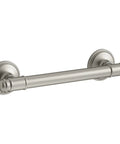 Eclectic 12-Inch Grab Bar for Bathroom Safety, 300 Lb Load Capacity, Vibrant Brushed Nickel Finish shown in elegant detail