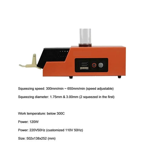 Knock Out Premium 3D Printer Filament Hassle Free With This Desktop Extruder Machine offering adjustable speed and heating for 1.75mm and 3mm spools.