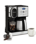 Two In One Coffee Maker With Ten Cup Thermal Carafe And Single Serve Brewer With Over Ice Function Fully Automatic Pod And K Cup Compatible For Four To Twelve Oz Brews Black And Stainless Finish
