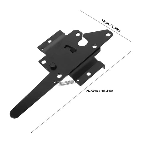 Heavy Duty Garden Gate Hinges One Set Rust Resistant Steel Hardware For Wooden Outdoor Fences built tough durable hinge with spring detail.