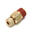 Air Compressor Drain Valve OEM Replacement Part N286039 for Porter Cable models, brass valve with red band, side view