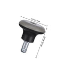5pc Office Chair Casters with Black PU Solid Tires caster wheel with dimensions, perfect for office and gaming chairs.