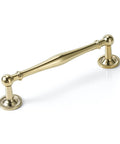 Premium Brass Cabinet Pull And Drawer Knob Set With Modern Grooved Base Design Available In Antique Brass Gold And Chrome Finishes For Kitchen, Bathroom, And Closet Hardware 2 Pack