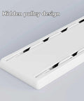 No-Fuss Heavy Duty Double Row Curtain Track For Ceiling Mount Quiet Drop Ceiling System Easy Install Room Divider For Living Room Bedroom Hospital White 3.6m 11.8ft hidden pulley design white aluminum alloy ceiling track