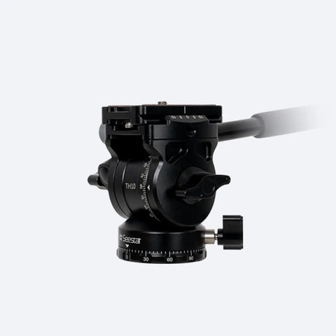 Side view of Seestar Tripod Head TH10 And TC20 For Seestar Smart Telescope with 360 Degree Pan and 90 Degree Tilt, black metal design