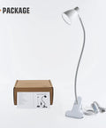 Clamp On Desk Lamp Clip On Reading Light With Adjustable Color Temperature From 3000K To 6500K shown with packaging