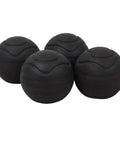 4 Pack Outdoor Chair Foot Protectors Rubber Feet Pads For Metal Legs Replacement Covers displayed in close-up view.