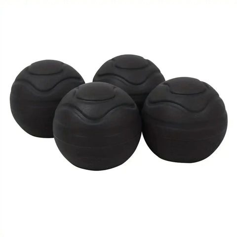 4 Pack Outdoor Chair Foot Protectors Rubber Feet Pads For Metal Legs Replacement Covers displayed in close-up view.