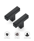 30 Pack 2 Inch Square Cabinet Pulls Matte Black Stainless Steel Kitchen Drawer Pulls Cupboard Handles with anti-fingerprint coating