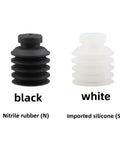 Five Layer Vacuum Suction Cup For Industrial Pneumatic Manipulator VP Series black nitrile rubber and white silicone gripper pads.