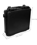 Hella Practical PP Plastic Toolbox With Secure Lock, Savage Electric Drill Carry Case, black toolbox dimensions shown
