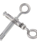 Close-up of 12 Piece Beefy Stainless Steel M6 Eyebolts For Concrete Walls And Brick Heavy Duty Expansion Screws With Lifting Ring Hooks 880 LB