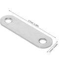100 Pack Flat Plate Straight Bracket Black Metal Corner Brace 2 Hole Mending Repair Plate for Furniture Cabinets Shelves