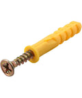 Heavy Duty 50 Piece Drywall Anchors And Screws Kit For Plasterboard Walls, yellow and metal M6x40mm expansion bolt