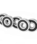 6200 2RS Ball Bearings Set Steel Double Rubber Sealed 10 X 30 X 9mm Low Noise Wheel Bearing Kit For Machinery Equipment Electrical Instruments And Toys High Precision 10 Pack, five bearings