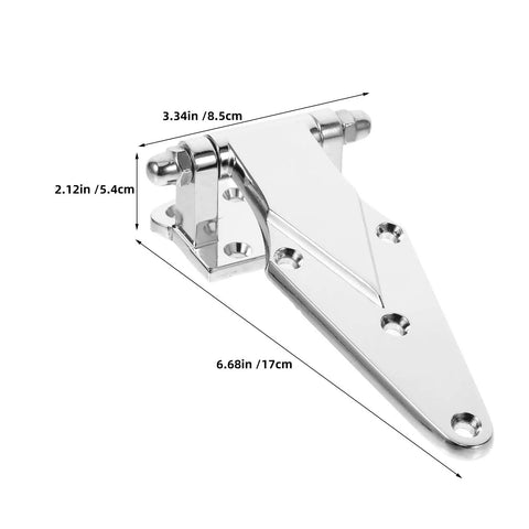 Heavy Duty Commercial Refrigerator Door Hinge In Zinc Alloy Silver For Industrial Ovens Chest Freezers And Freezer Doors Universal Hinge Parts Built Tough For Maximum Door Support. 6.68in hinge, silver zinc alloy