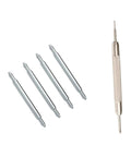 Watch Band Pins Replacement Kit For 20mm Straps With Curved Spring Bars 1.8mm Diameter Stainless Steel Double Flange Ends