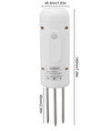 Dimensions of Plant Monitor Soil Test Kit for Indoor Outdoor Gardens, Bluetooth and Zigbee Smart Plant Sensor, three probes visible