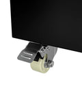 Slick Commercial Display Freezer With 6.5 Cubic Feet Capacity And 17 Inch Slim Profile. Wheel and brake for easy movement.