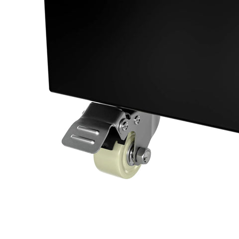 Slick Commercial Display Freezer With 6.5 Cubic Feet Capacity And 17 Inch Slim Profile. Wheel and brake for easy movement.