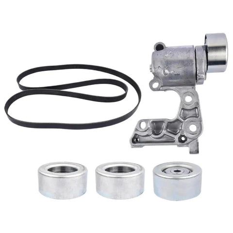 Premium Drive Belt Tensioner And Idler Pulley Kit For Toyota Tacoma Tundra FJ Models 2007 To 2009 With 4.0L V6 Engine Replaces Oem Part Numbers 1662031012 1662031013 1660331040 166030P030 Smooth Operation Guaranteed, belt and pulleys