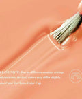 Brush applying Coral Orange Gel Nail Polish 10ml HEMA Free UV LED Cure Soak Off Long Lasting Summer Formula close-up