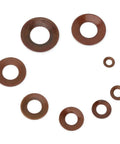 Beefy Eight Types Belleville Compression Spring Disc Washer Gasket Kit Tailored Heavy Duty Short Stroke Easy Mix And Match Combo For Variable Stiffness High Performance Saving Big Bucks On Quick Repairs Keeping Costs Low For Hard Jobs Done Daily, brown steel washers