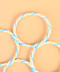 Foldable Double Sided Scarf Hanger Closet Organizer Foldable Paper Rattan 12 Ring Tie Holder With Rock Solid Steel Hook, colorful rattan rings.