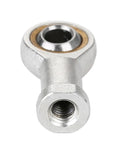 Heavy Duty 6mm Female Right Hand Ball Joint With Metric Threaded Rod End Bearing, silver, close-up view, precision engineered for suspension.