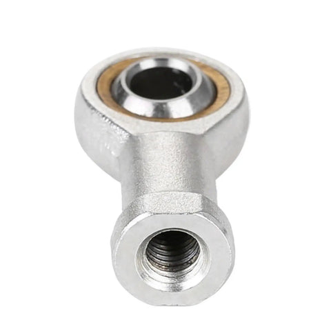 Heavy Duty 6mm Female Right Hand Ball Joint With Metric Threaded Rod End Bearing, silver, close-up view, precision engineered for suspension.
