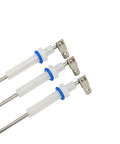 No Cap Solid Swap Steam Probe Kit Replacement Sensor For Dual Boiler Oracle Espresso Makers To Monitor Water Levels close-up of three probes with blue o-rings.